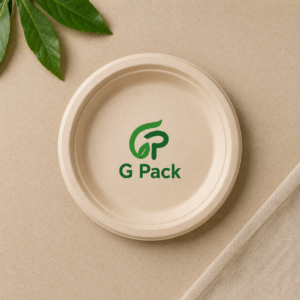 G Pack Hub – 6 Inch Eco-Friendly Biodegradable Round Plate (RP-6)