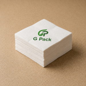 G Pack Hub – 7 Inch Premium White Biodegradable Dinner Napkin (DN-W7) | Single-Ply